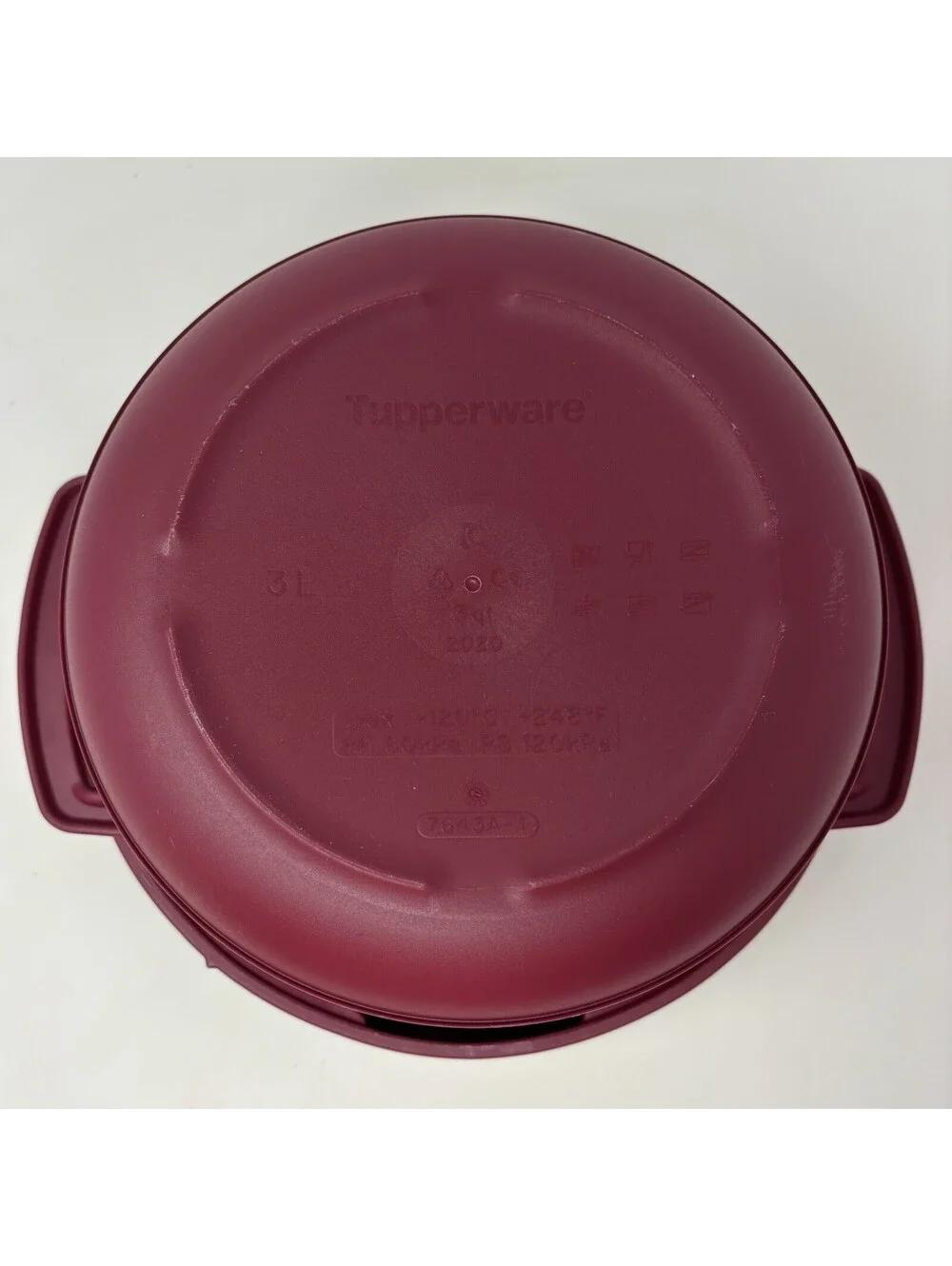 Tupperware Microwave Pressure Cooker 3L / 3QT Cranberry Red 7643A-1 BPA Free EUC